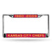 Kansas City Chiefs Chrome Laser License Plate Frame