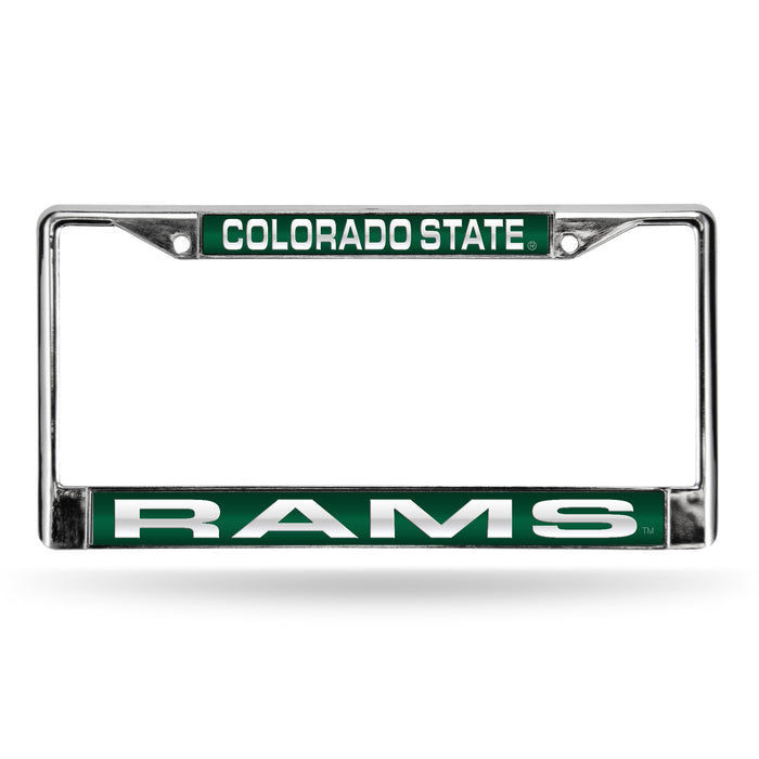 Colorado State Rams Chrome Laser License Plate Frame