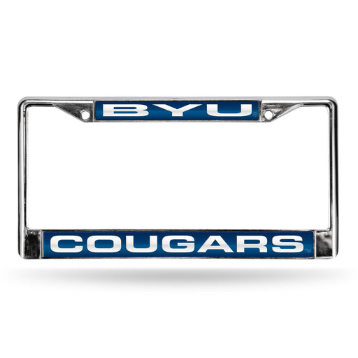 BYU Cougars Chrome Laser License Plate Frame