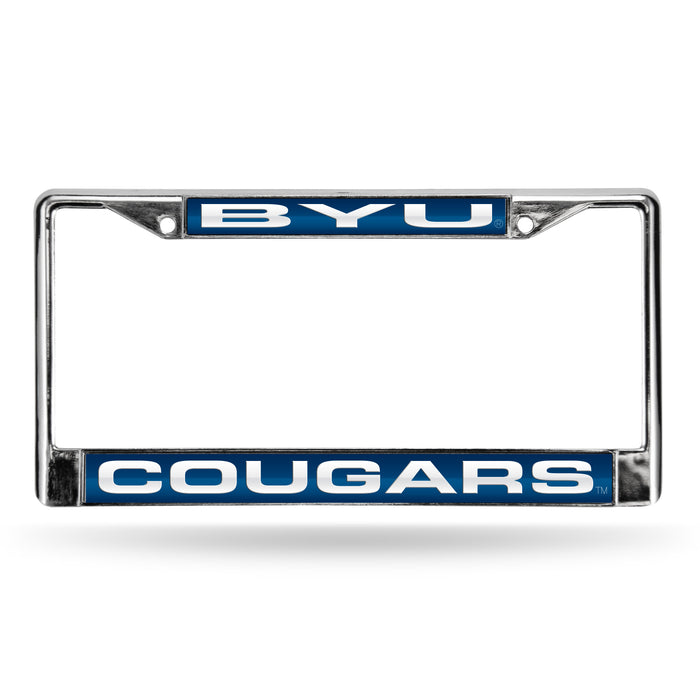 BYU Cougars Chrome Laser License Plate Frame