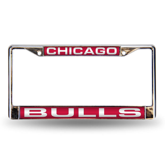 Chicago Bulls Chrome Laser License Plate Frame