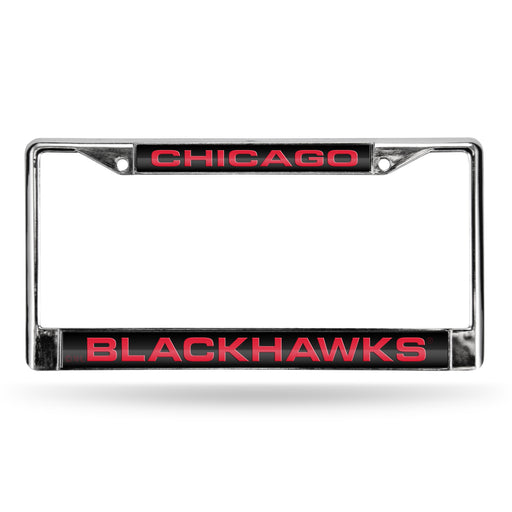 Chicago Blackhawks Chrome Laser License Plate Frame