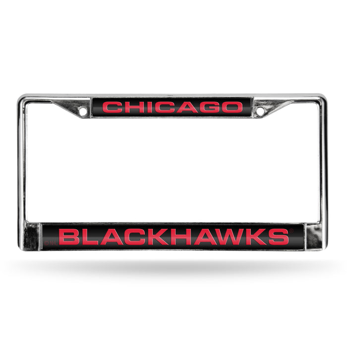 Chicago Blackhawks Chrome Laser License Plate Frame