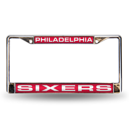 Philadelphia 76ers Chrome Laser License Plate Frame