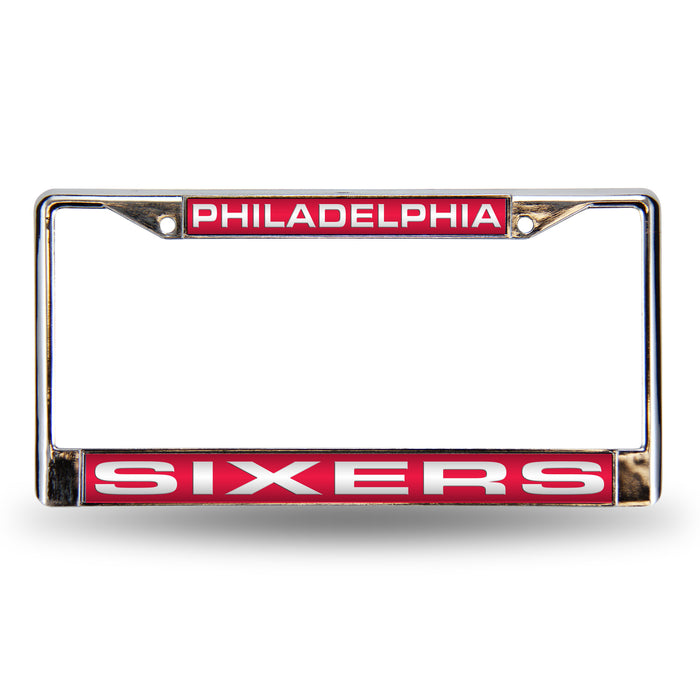 Philadelphia 76ers Chrome Laser License Plate Frame
