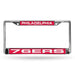 Philadelphia 76ers Chrome Laser License Plate Frame