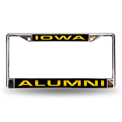 Iowa Hawkeyes Chrome Laser License Plate Frame