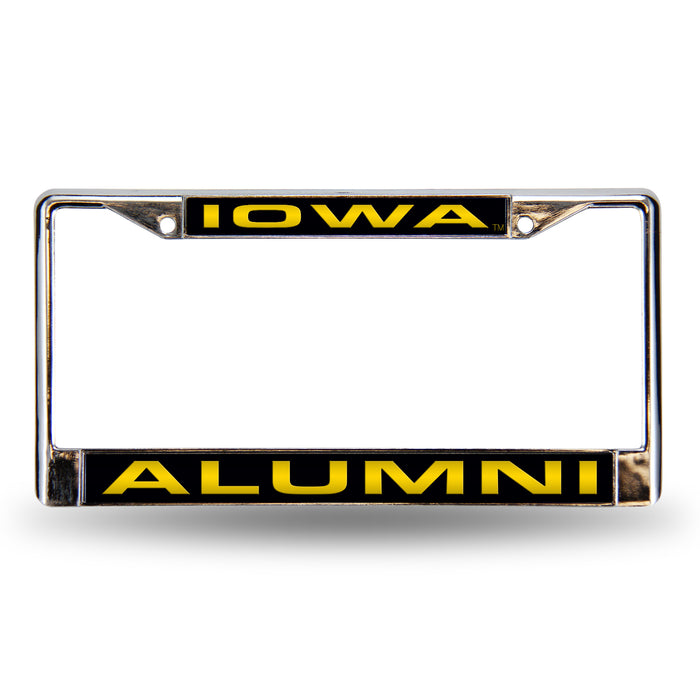 Iowa Hawkeyes Chrome Laser License Plate Frame