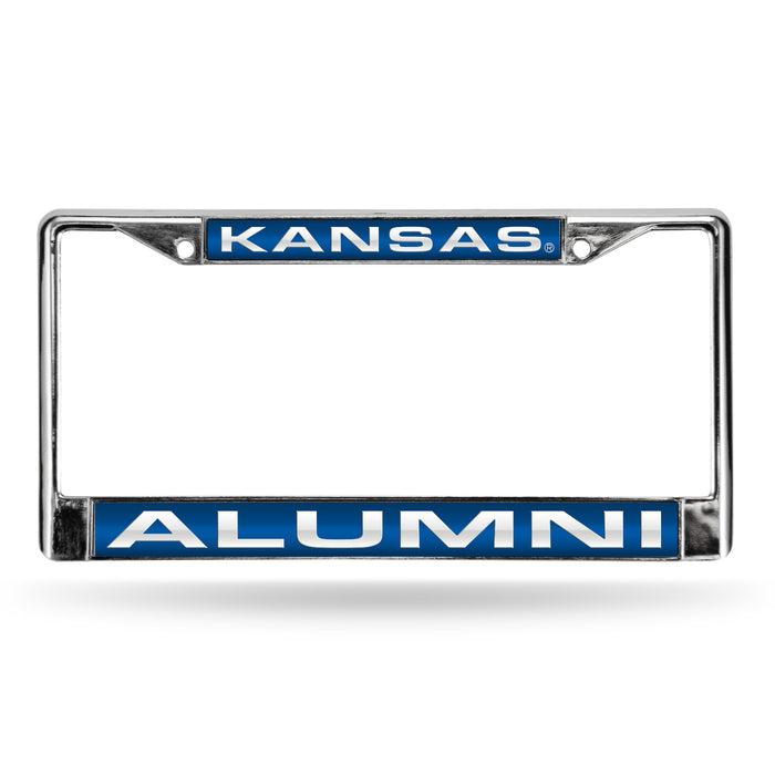 Kansas Jathawks Chrome Laser License Plate Frame