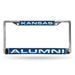 Kansas Jathawks Chrome Laser License Plate Frame