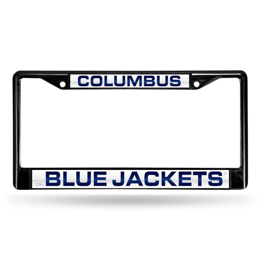 Columbus Blue Jackets Laser License Plate Frame (Black)
