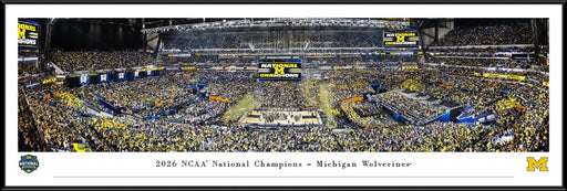 Michigan Wolverines 2026 Men's Basketball National Champions Panoramic Picture - Standard Frame