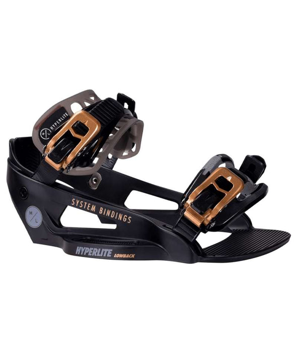 Hyperlite Wakeboard System Lowback Binding - Black/Gold Size 6-9