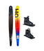 HO Sports Omni Water Ski Ultra Black w/Double Stance UltraLite Boots 65 w/7-11 11