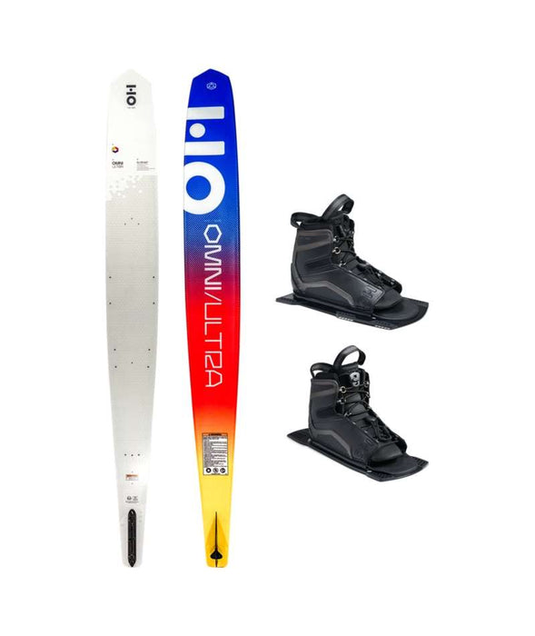 HO Sports Omni Water Ski Ultra White w/Double Stance UltraLite Boots 69 w/10-15 3