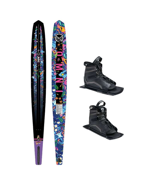 HO Sports Junior Water Skis Future OMNI (Jungle) w/Double Stance UltraLite Boots 65 w/5.5-9.5 22
