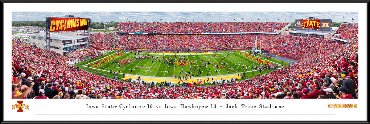 Iowa State Jack Trice Stadium Panoramic Picture Standard Frame - 40 1/4" X 13 3/4"