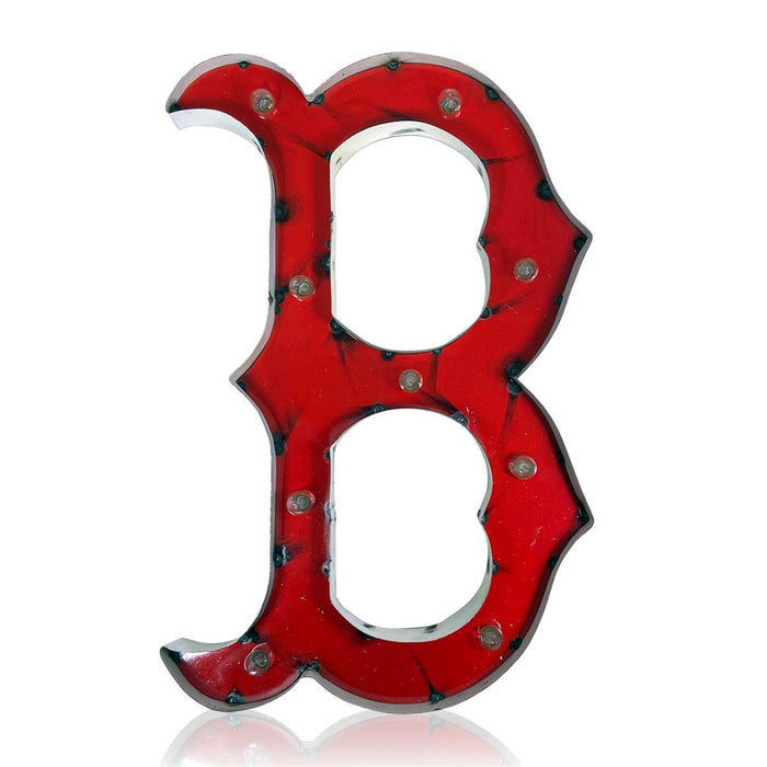 Boston RedSox Lighted Recycled Metal Sign