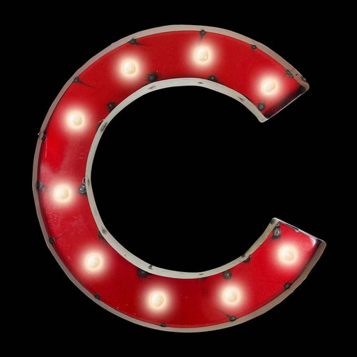 Chicago Cubs Lighted Recycled Metal Sign