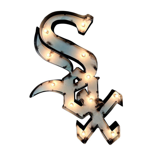 Chicago White Sox Lighted Recycled Metal Sign