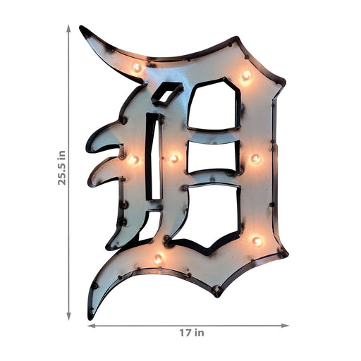 Detroit Tigers  Lighted Recycled Metal Sign