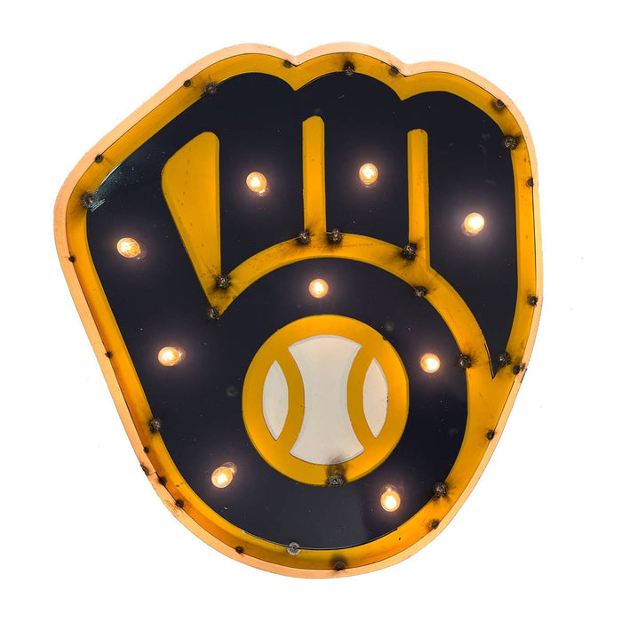 Milwaukee Brewers Recycled Metal Logo
