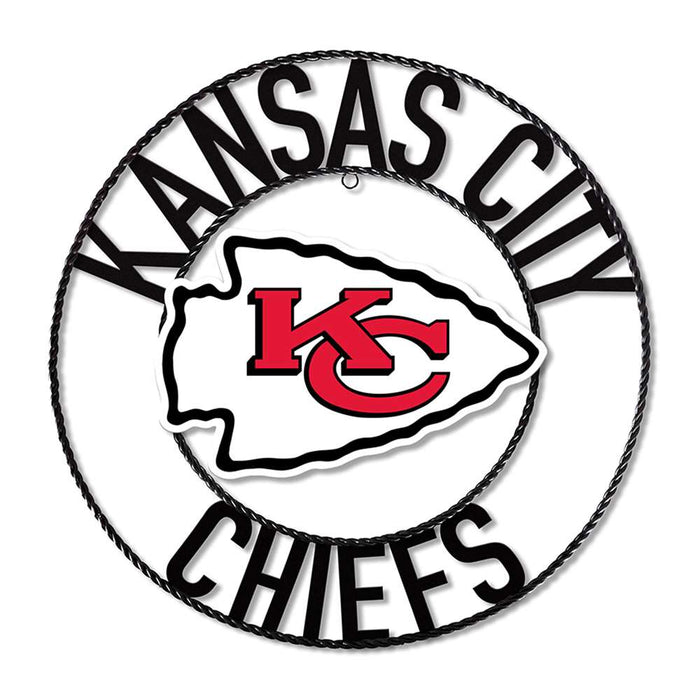 Kansas City Chiefs 24" Wrought Iron Wall Art