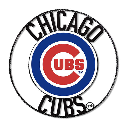 Chicago Cubs 24" Wrought Iron Wall Art