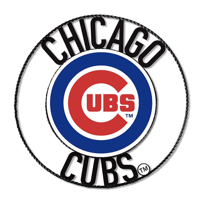 Chicago Cubs 24" Wrought Iron Wall Art