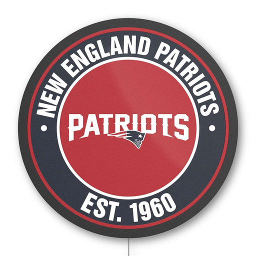 New England Patriots Establish Date LED Lighted Sign