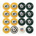 Green Bay Packers Billiard Balls With Numbers