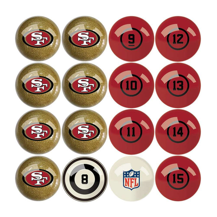 San Francisco 49ers Billiard Balls With Numbers