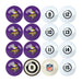 Minnesota Vikings Billiard Balls With Numbers