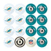 Miami Dolphins Billiard Balls With Numbers