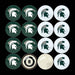 Michigan State University Billiard Balls with Numbers