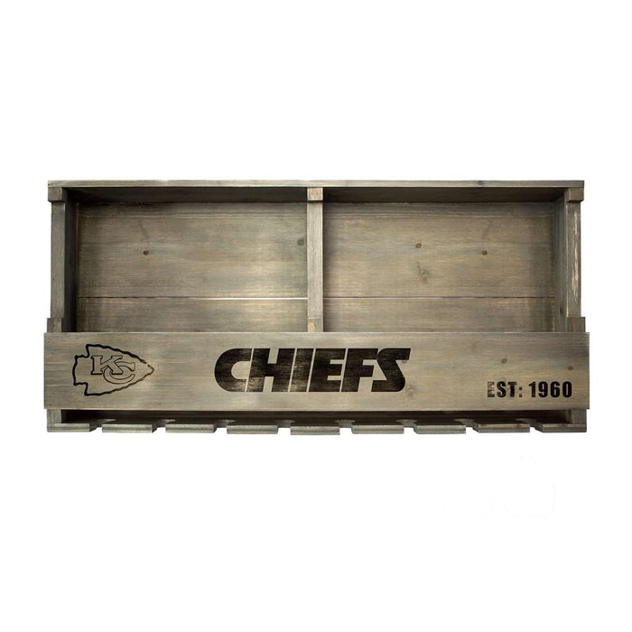KC Chiefs Reclaimed Wood Bar Shelf