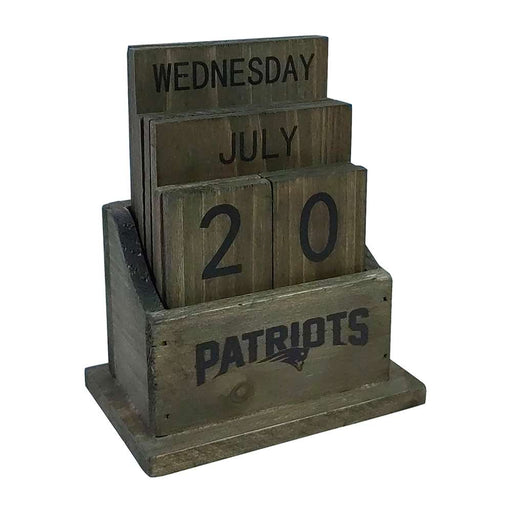 New England Patriots Wood Block Calendar