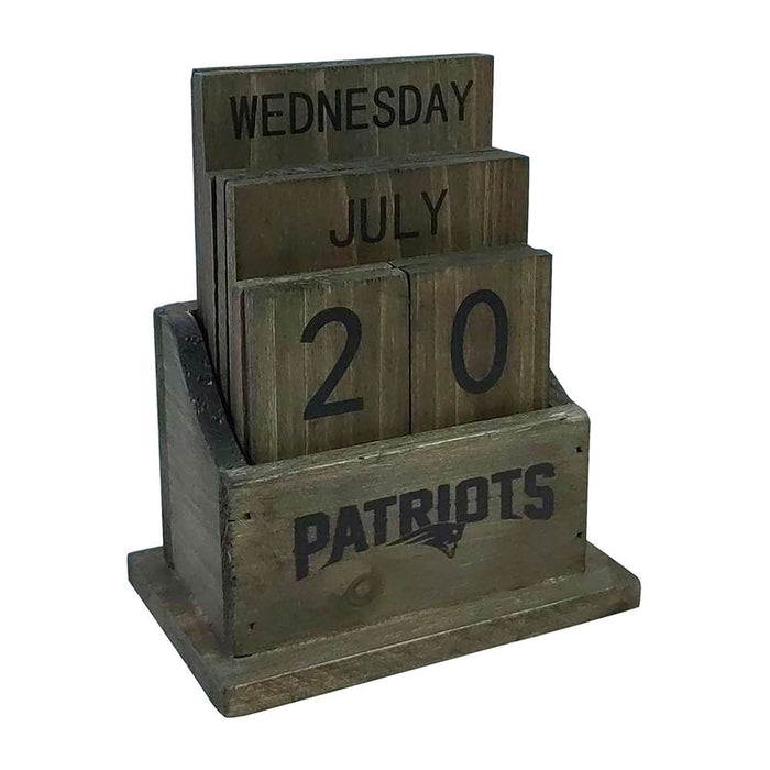 New England Patriots Wood Block Calendar