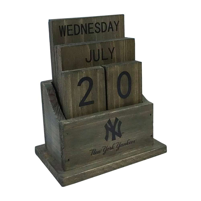 New York Yankees Wood Block Calendar