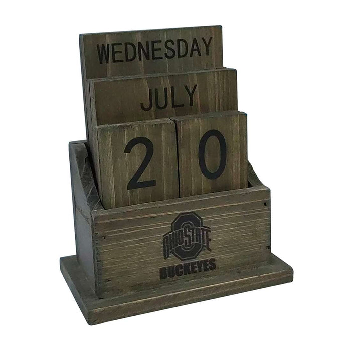Ohio State Wood Block Calendar