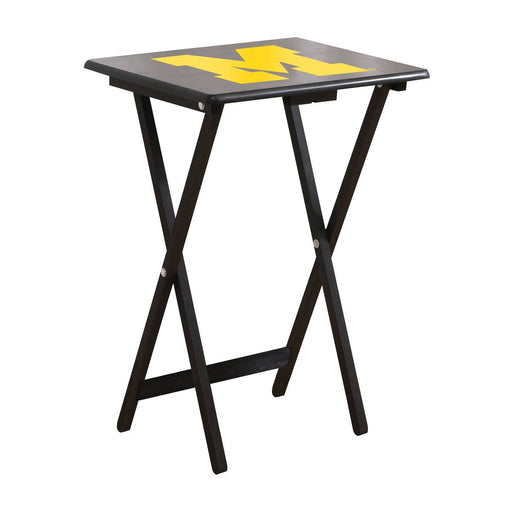 University Of Michigan TV Trays W/Stand
