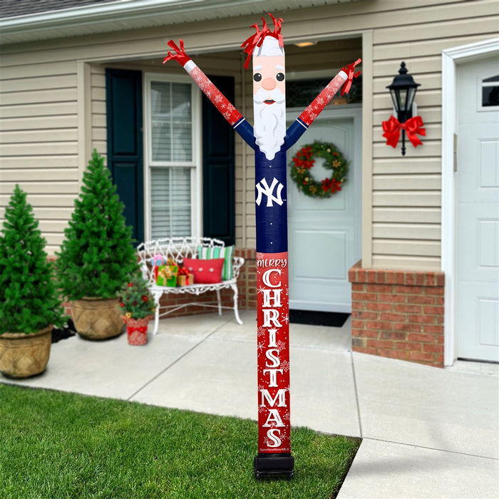 New York Yankees Inflatable Crazy Christmas Santa Sports Fan 8 ft Tall