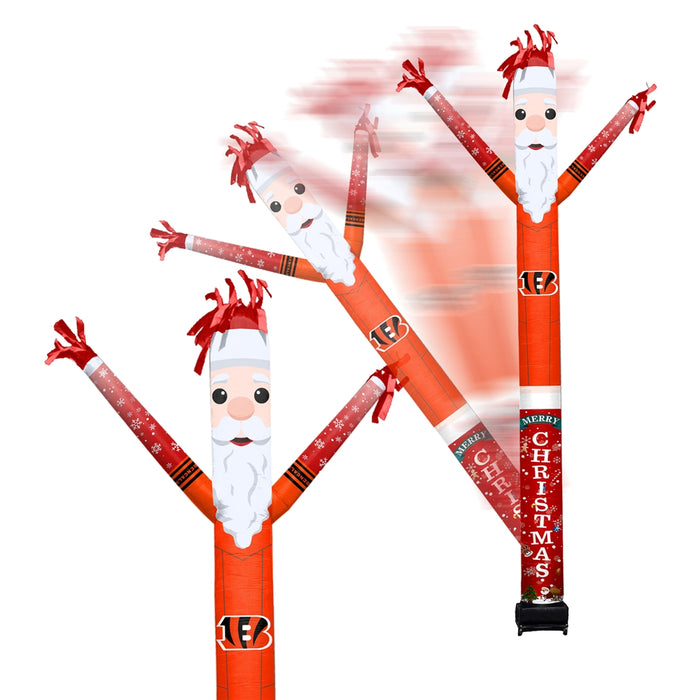 Cincinnati Bengals Inflatable Crazy Christmas Santa Sports Fan  8 ft Tall