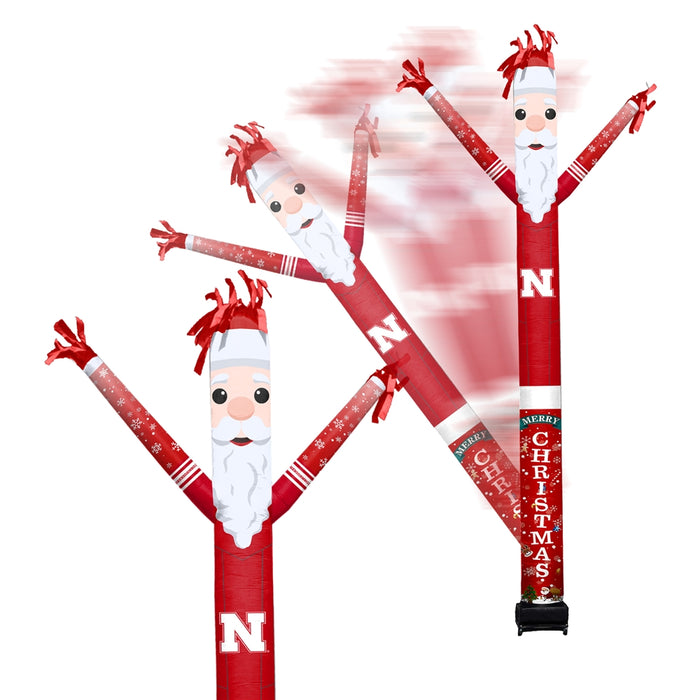Nebraska Cornhuskers Inflatable Crazy Christmas Santa Sports Fan 8 ft Tall