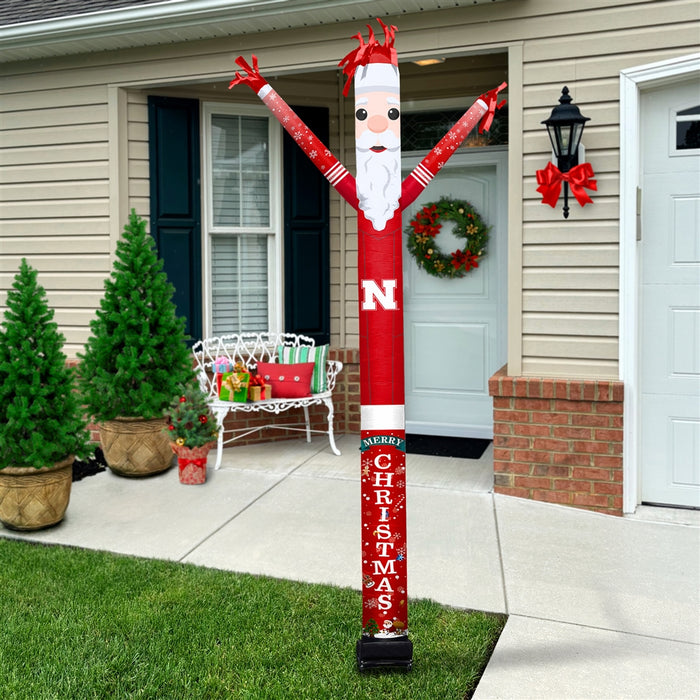 Nebraska Cornhuskers Inflatable Crazy Christmas Santa Sports Fan 8 ft Tall