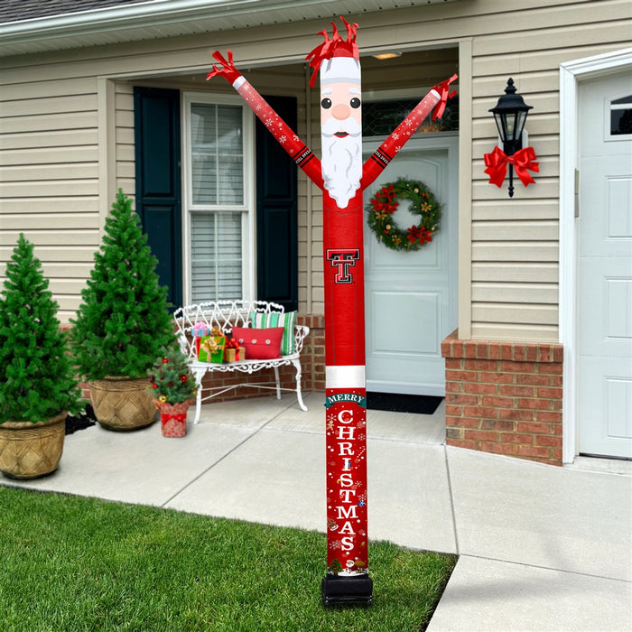 Texas Tech Red Raiders Inflatable Crazy Christmas Santa Sports Fan 8 ft Tall