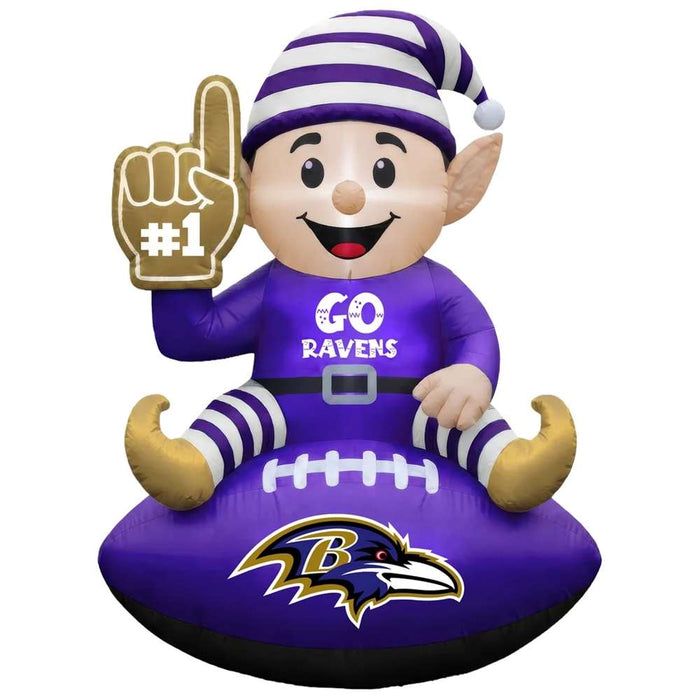 Baltimore Ravens Inflatable Football Elf 4 Ft. Tall