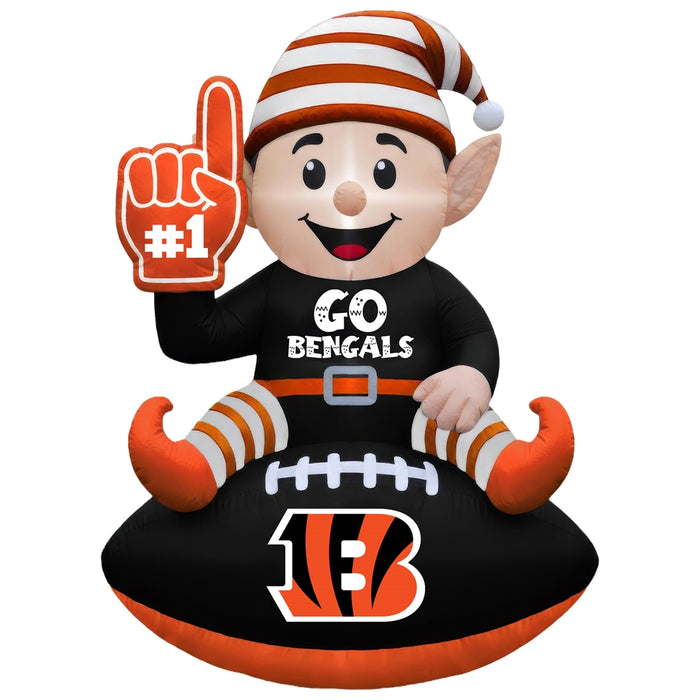 Cincinnati Bengals Inflatable Football Elf 4 Ft. Tall