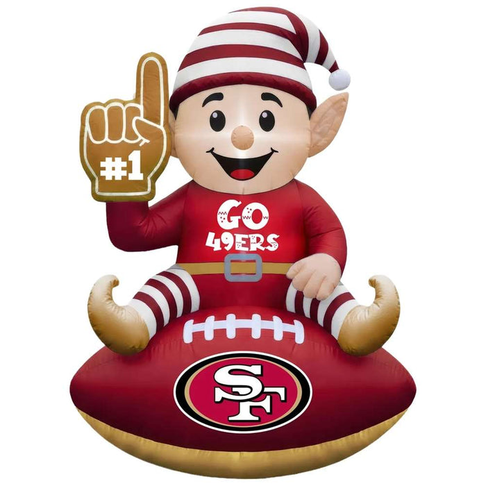 San Francisco 49ers Inflatable Football Elf 4 Ft. Tall