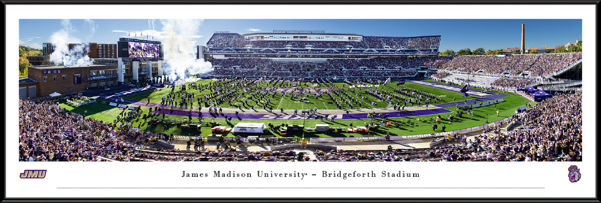 James Madison Dukes Bridgeforth Stadium Panoramic Picture Standard Frame - 40 1/4" X 13 3/4"